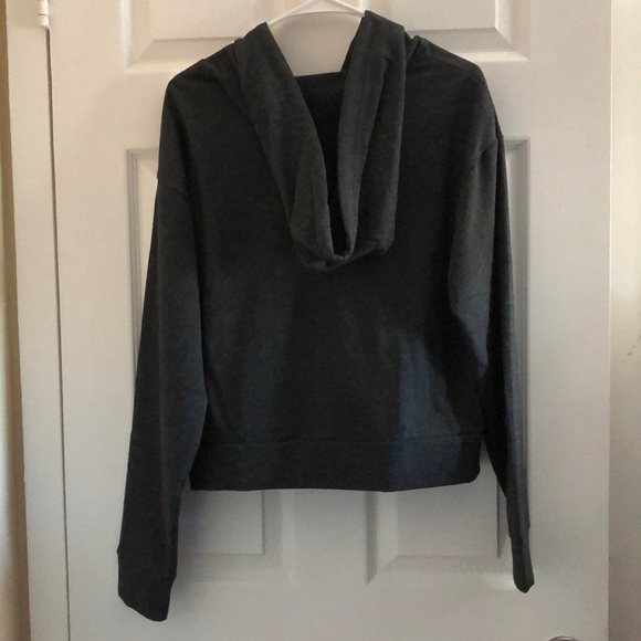 NWT XOXO Dark Grey Embellished Hooded Sweatshirt. - Picture 5 of 8